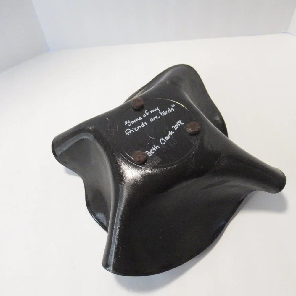 Acrylic Flow painted Record Bowl
